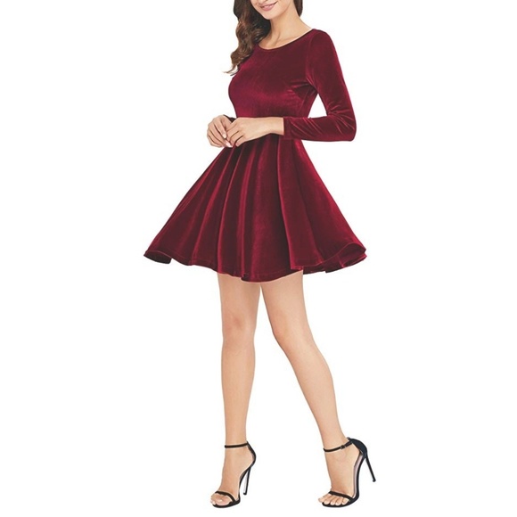 Dresses & Skirts - Red Velvet Holiday Babydoll Christmas Dress